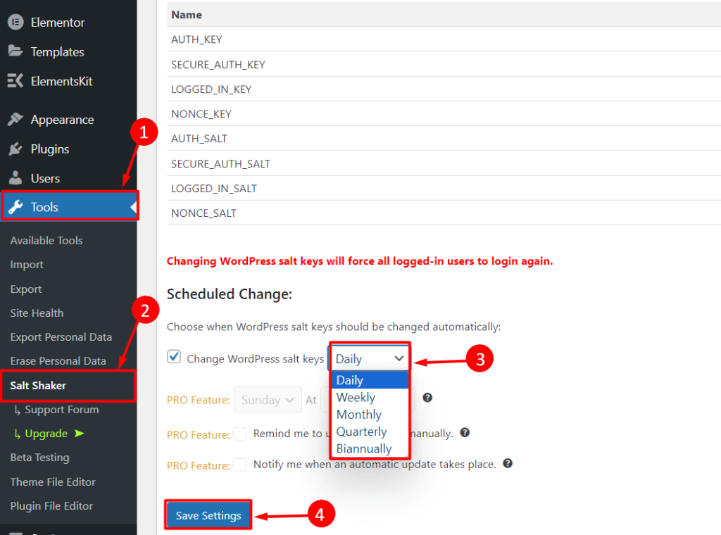 Enable Automatic SALT Key Settings